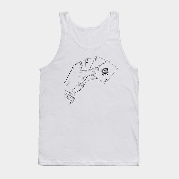 All Four Aces Tank Top by The Hermit Magic Magazine